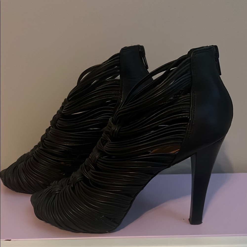 Gianni Bini Black Strappy Heels